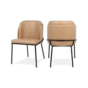 Meridian Furniture,Jagger Vegan Leather Dining Chair, Set of 2 - 1 of 4