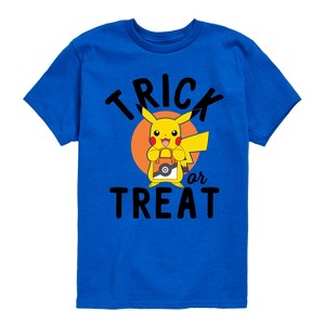 Boys' - Pokémon - Pikachu Halloween Trick Or Treat Short Sleeve Graphic T-Shirt - 1 of 4