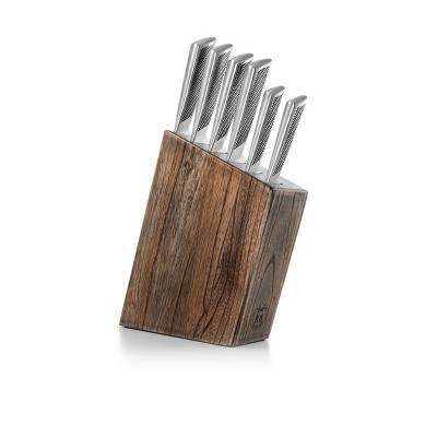 Schmidt Bros Cutlery Gridiron 7pc Knife Block Set Silver/Gray Wash_2