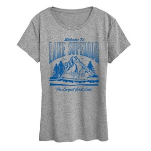 Women's - Peanuts - Welcome To Lake Superior Snoopy And Woodstocks Short Sleeve Graphic T-Shirt - 1 of 4