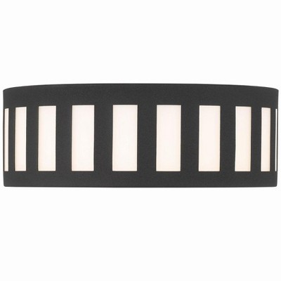 Crystorama Lighting Kendal 3 - Light Flush Mount in  Black Forged