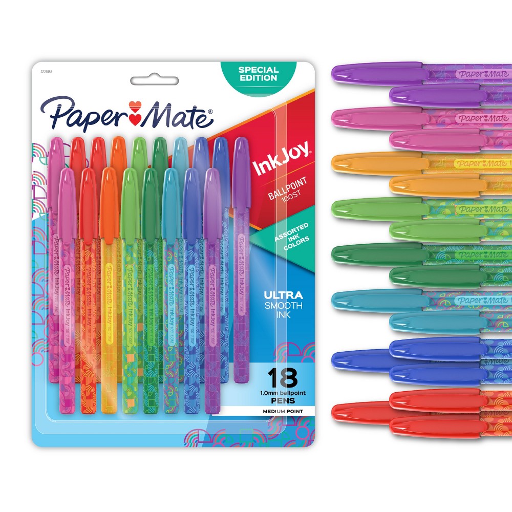 paper mate 18ct inkjoy 1.0mm ballpoint pen assorted ink special edition