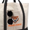 Idaho State University ISU Bengals Primary Logo Canvas Tote Bag With External Pocket, Reusable Shoulder Bag for Shopping, School, Beach, Black - 2 of 4