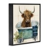 Stupell Industries Farmhouse Cow in Tub Black Framed Giclee Art - 3 of 4