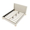 NicBex Queen/King Upholstered Bed Frame with Boucle Wingback Headboard,Platform Bed Frame with Round Wooden Legs,No Box Spring Needed,Easy Assembly - 2 of 4