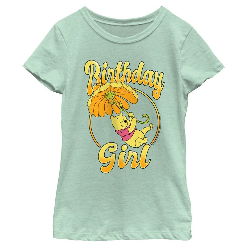 Girl's Winnie the Pooh Birthday Girl Bear T-Shirt, 1 of 5