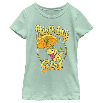 Girl's Winnie the Pooh Birthday Girl Bear T-Shirt