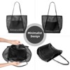 FATMOON Beach Nylon Mesh Tote Bag, Casual Tote Bag Hobo Women Foldable MAX 23L Shoulder Bag For Beach Picnic Vacation - 4 of 4