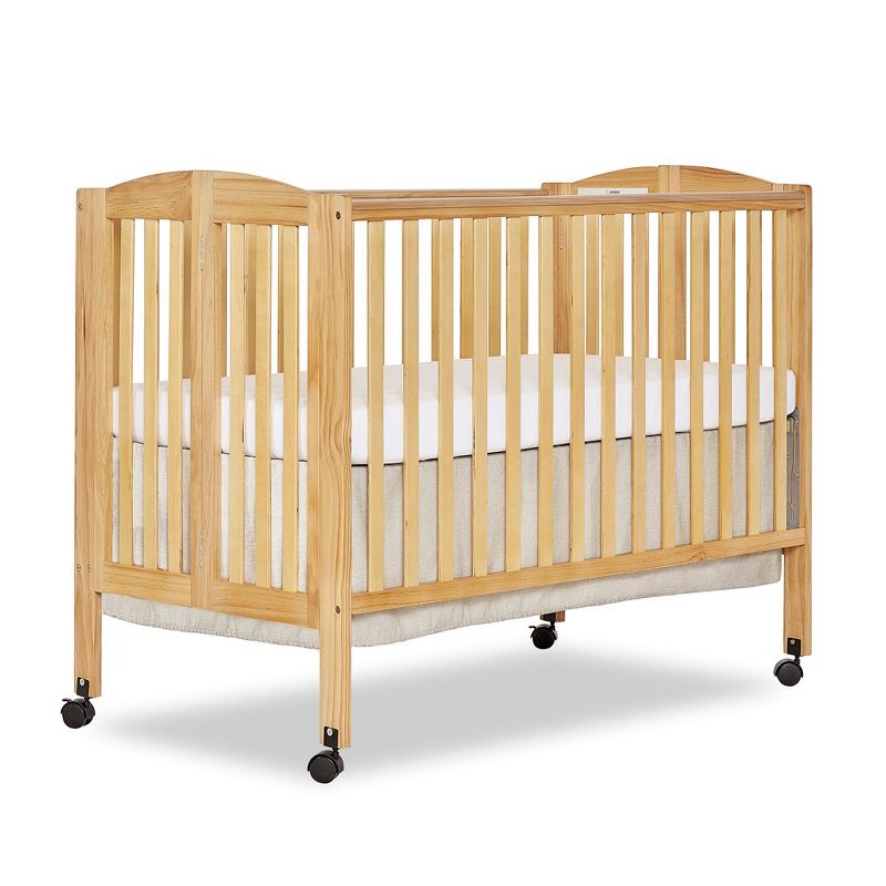 Dream On Me Full Size 2-in-1 Folding Stationary Side Crib, 3 of 9