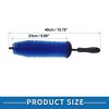 Unique Bargains Car Wash Brush Durable 15.75" Small Pig Bristle Medium Stiffness Detail Brush Plastic Blue - 3 of 4