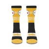 NFL Pittsburgh Steelers Mixer Crew Socks - Large: Cushioned Heel & Toe, Knit Fabric - 2 of 3