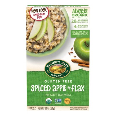 Nature's Path Organic Gluten Free Oatmeal  Spiced Apple with Flax - 11.3oz
