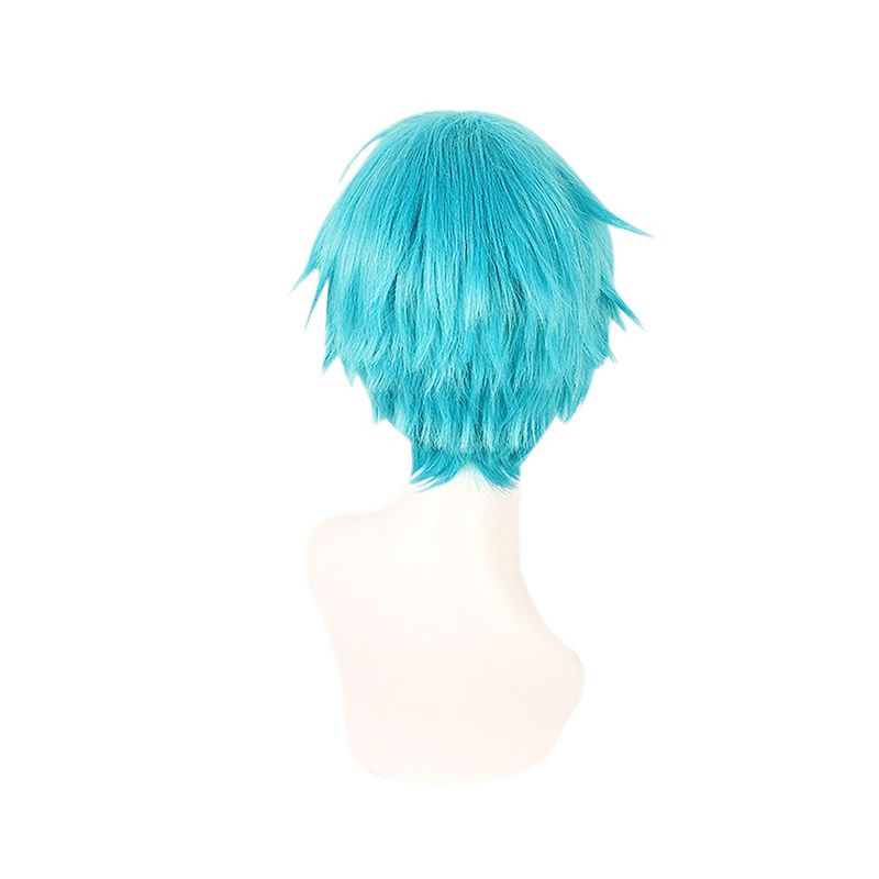 Unique Bargains Women's Wigs 14" Blue with Wig Cap, 3 of 7