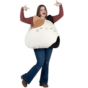 HalloweenCostumes.com One Size   Adult Squishmallow Cam the Cat Halloween Costume | Squishmallow Costumes, Black/White/Brown - 1 of 3