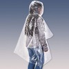 Juvale Juvale 10-Pack Disposable Rain Pullover for Kids - Emergency Plastic Raincoats with Hood for Boys and Girls (Clear) - 4 of 4