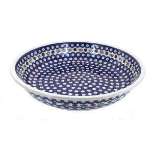 Blue Rose Polish Pottery 1253 Zaklady Large Shallow Serving Bowl - 1 of 1