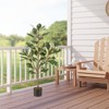 Tangkula 4.3 FT Artificial Bird of Paradise Plant 2 Pack Fake Banana Leaf Potted Tree - 4 of 4