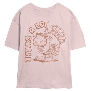 Juniors Garfield Thanks A Lot Turkey Costume T Shirt - 1 of 3