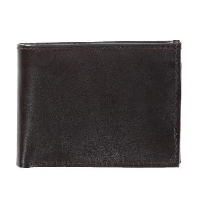 Ctm Men's Leather Bifold Wallet With Snap Insert Cover : Target