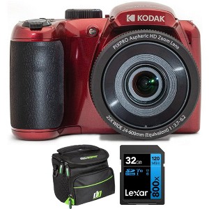 Kodak PIXPRO Astro Zoom 16MP Digital Camera with 25X Optical Zoom, Red ...