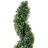 Northlight Two-Toned Boxwood Spiral Artificial Topiary Tree in Round Pot - 3' - 3 of 4