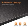 ODK Modern Wooden Triangle Corner Fit Computer Workstation Desk with Durable Steel Frame and Raised Monitor Stand - 2 of 4