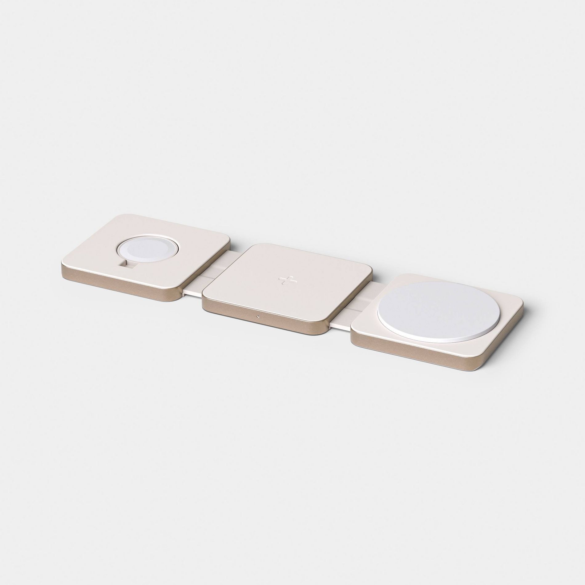 Qi2 Wireless 3-in-1 Folding Charging Pad - Stone White - heyday™ White