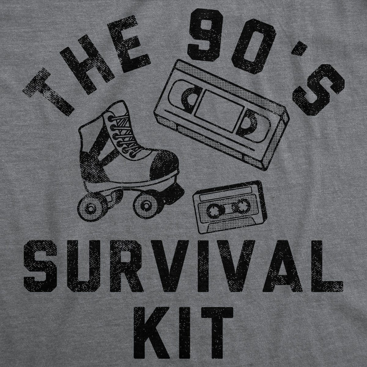 Мужские футболки Crazy Dog T-Shirts, Inc. Mens Funny T Shirts The 90s Survival Kit Sarcastic Retro Graphic Tee for Men - Crazy Dog Men's T Shirt For Retro Fans Dark Grey XL — фото 2