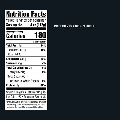 No Antibiotics Ever Air Chilled Chicken Thighs - 1.25-2.50lbs- price per lb - Good & Gather™