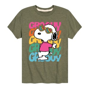 Boys' - Peanuts - Groovy Stacked Short Sleeve Graphic T-Shirt - 1 of 4