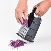 SharpChef 10" 6-Sided Cheese Grater with Acrylic Handle, Stainless Steel, Rust Proof & Dishwasher Safe - Enamel coating Black - 4 of 4