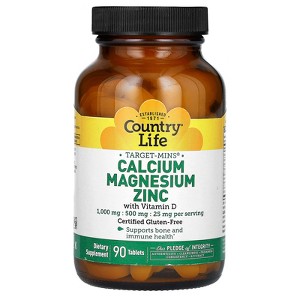 Country Life Calcium Magnesium Zinc with Vitamin D, 90 Tablets - 1 of 2