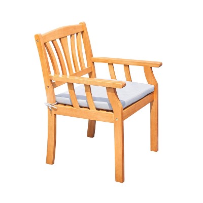 Kapalua Honey Nautical Eucalyptus Outdoor Wooden Dining Chair - Vifah