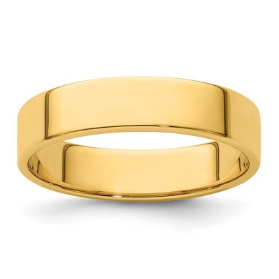 Black Bow Jewelry 5mm 14K Rose, White, or Yellow Gold Lightweight Flat Standard Fit Band