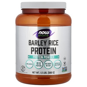 NOW Foods Sports, Barley Rice Protein Powder, Unflavored, 1.5 lbs (680 ...