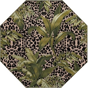 Unique Loom    Outdoor Botanical Andromeda Area Rug - 1 of 4