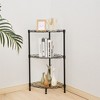 350 X 350 X H800 3 Tier Corner Shelf Rustic Display Storage Shelves For Bedroom Living Room Office Kitchen - 2 of 4