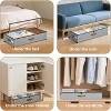 2Pcs Under Bed Storage Containers- With Adjustable Dividers Clear Window, Dust-Proof, Under Bed Storage With Wheels - 4 of 4