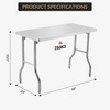 Commercial Worktable Workstation,Folding Commercial Prep Table Kitchen Work Table, Silver Stainless Steel Kitchen Island - 2 of 4