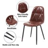 NicBex Modern Upholstered Faux Leather Dining Chairs Set of 2/4 with High Backrest,Stylish Office Chairs,Living Room Side Chairs - 4 of 4