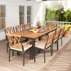Costway 9 PCS Patio Dining Set Table with 1.9" Umbrella Hole & 8 Dining Chairs Outdoor - 3 of 4