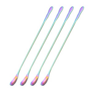 Unique Bargains Stainless Steel Mixing Coffee Cocktail Long Handle Spoons 4 Pcs - 1 of 4