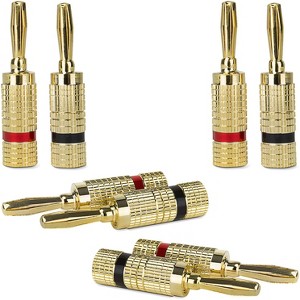 Premium Banana Plug Speaker Wire Connectors (AV22638-4PACK) - 1 of 4