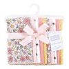 Hudson Baby Infant Girl Flannel Burp Cloth 10pk, Pink Yellow Pretty Floral, One Size - 2 of 4