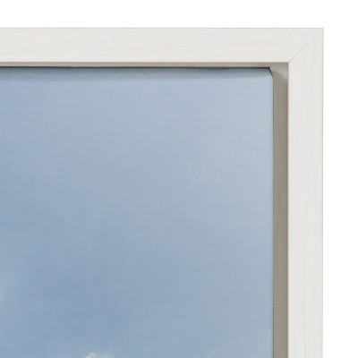 Sylvie Beach Sky Blue Framed Canvas Wall Art, 23x33