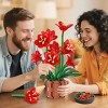 Plaxsoon 503PCS Amaryllis Flowers Bonsai Building Set Artificial Plant Kit Birthday Gift for Adults and Kids Aged 6+ - 2 of 4
