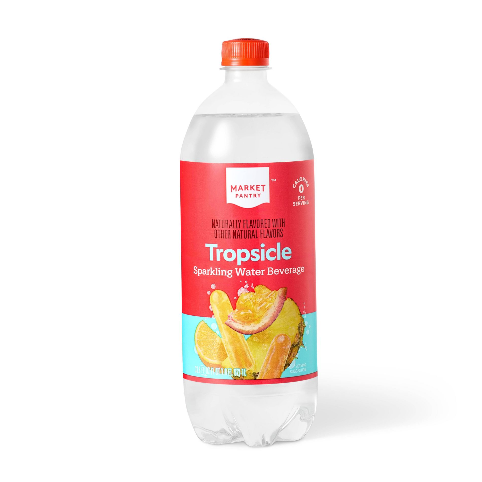 Tropsicle Naturally Flavored with Other Natural Flavors Sparkling Water Beverage - Market Pantry™ 33.8 fl oz