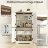 Farmhouse Floor Storage Cabinet with Adjustable Shelves - 3 of 4