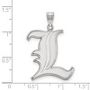 Black Bow Jewelry 10k White Gold Louisville Cardinals NCAA Extra Large Pendant - 2 of 3