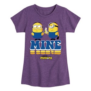 Girls' - Despicable Me Minions - Mine Mine Mine Fitted Short Sleeve Graphic T-Shirt - 1 of 4